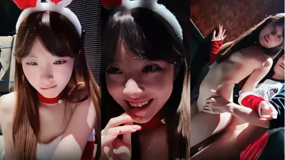 極品身材嫩妹身穿聖誕服和男友在KTV裏瘋狂做愛啪啪大屌無情抽插